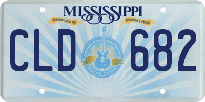 MS license plate CLD682