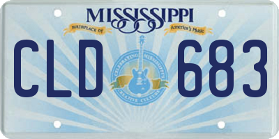 MS license plate CLD683