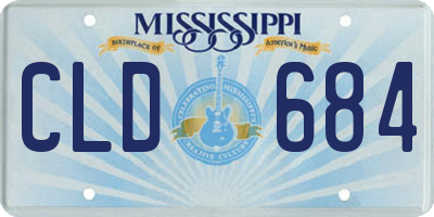 MS license plate CLD684