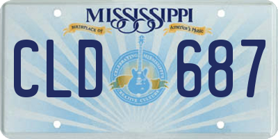 MS license plate CLD687