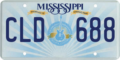 MS license plate CLD688