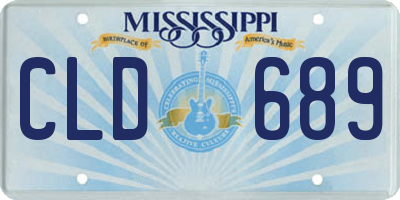 MS license plate CLD689