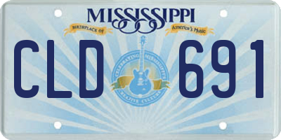 MS license plate CLD691