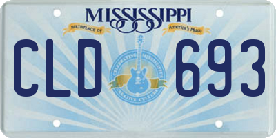 MS license plate CLD693