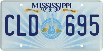 MS license plate CLD695
