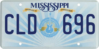 MS license plate CLD696