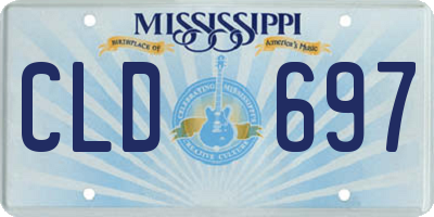 MS license plate CLD697