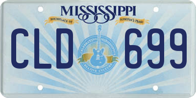 MS license plate CLD699
