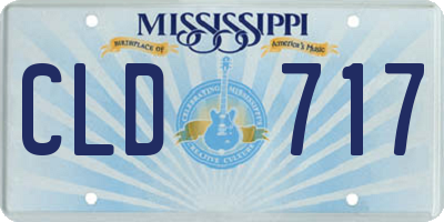 MS license plate CLD717