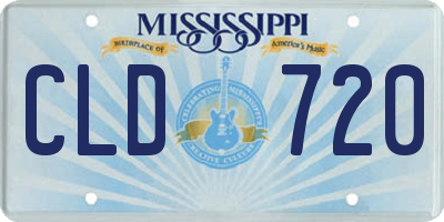 MS license plate CLD720