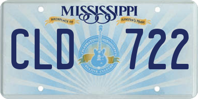 MS license plate CLD722