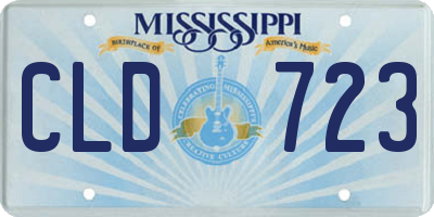MS license plate CLD723