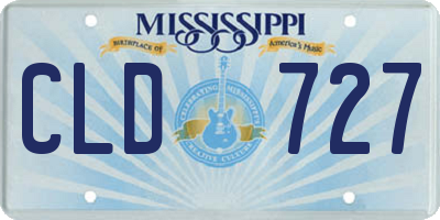 MS license plate CLD727