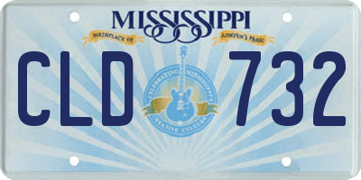 MS license plate CLD732