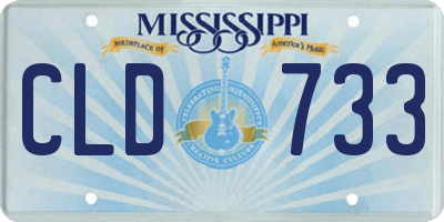 MS license plate CLD733