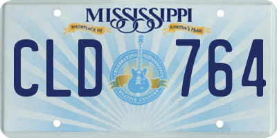 MS license plate CLD764