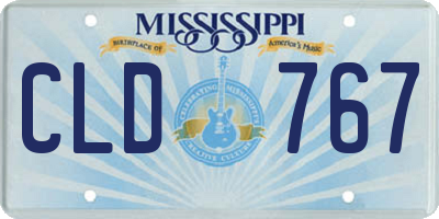 MS license plate CLD767