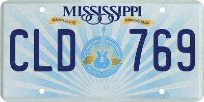 MS license plate CLD769
