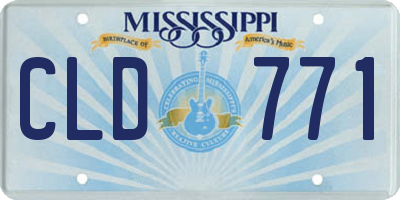 MS license plate CLD771