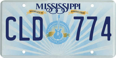 MS license plate CLD774
