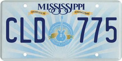 MS license plate CLD775
