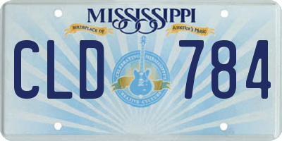 MS license plate CLD784