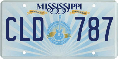 MS license plate CLD787
