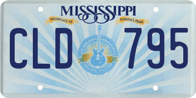 MS license plate CLD795