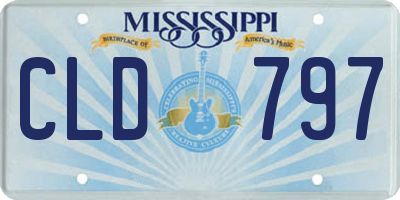 MS license plate CLD797