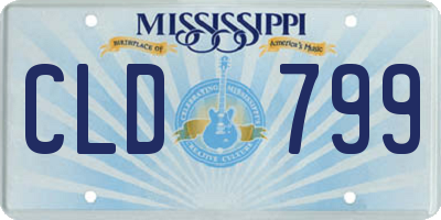 MS license plate CLD799