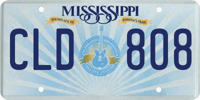 MS license plate CLD808