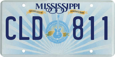 MS license plate CLD811