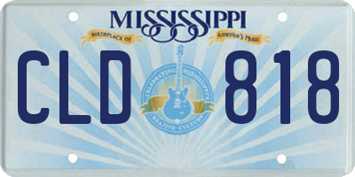 MS license plate CLD818