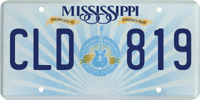 MS license plate CLD819