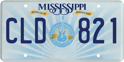 MS license plate CLD821