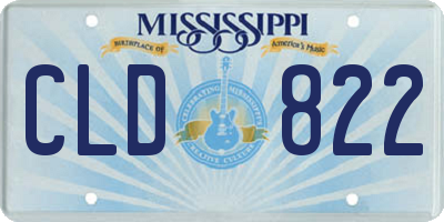MS license plate CLD822