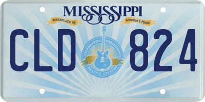 MS license plate CLD824