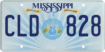 MS license plate CLD828