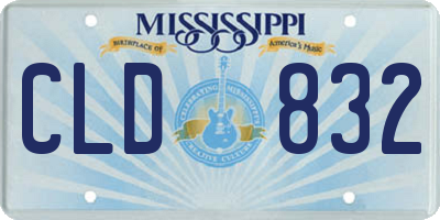 MS license plate CLD832
