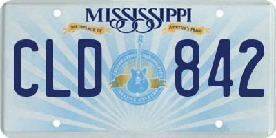 MS license plate CLD842