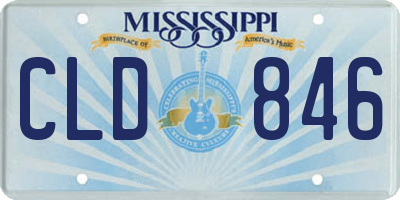 MS license plate CLD846