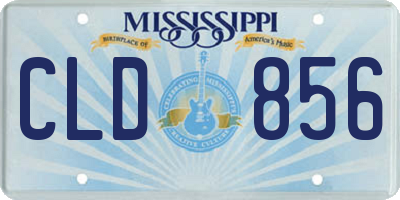 MS license plate CLD856
