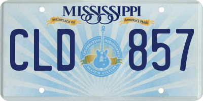 MS license plate CLD857