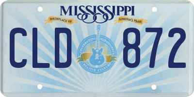 MS license plate CLD872