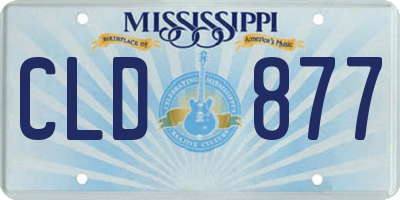 MS license plate CLD877