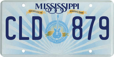 MS license plate CLD879