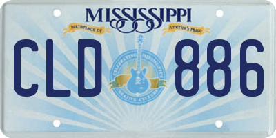MS license plate CLD886
