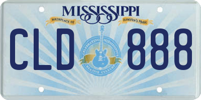 MS license plate CLD888