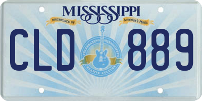 MS license plate CLD889