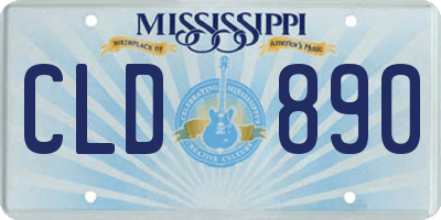 MS license plate CLD890